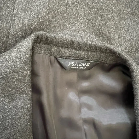 Jos A Bank Gordon Mens Cashmere Sport Coat 46R Dark Gray Jacket Blazer